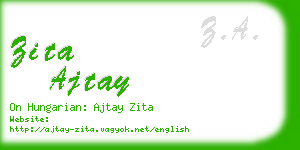 zita ajtay business card